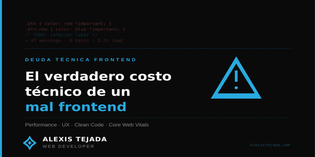 banner deuda tecnica frontend